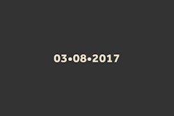 '03.08.2017' text in white on a black background