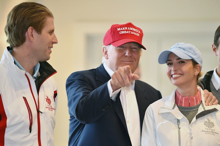 Eric, Donald, and Ivanka Trump together at President's golf trip