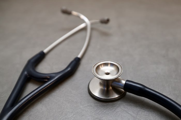 A close-up of a stethoscope used for women's health care services
