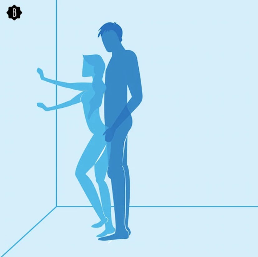 shower sex position: standing