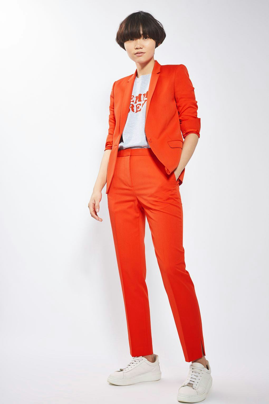 female tailored suit