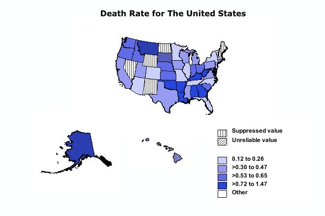 Maps Of Recent SIDS Cases & Cases 10 Years Ago Show How Things Have