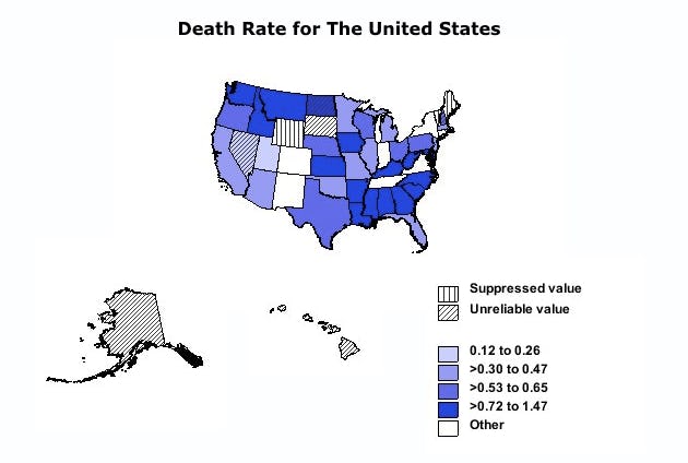Maps Of Recent SIDS Cases & Cases 10 Years Ago Show How Things Have