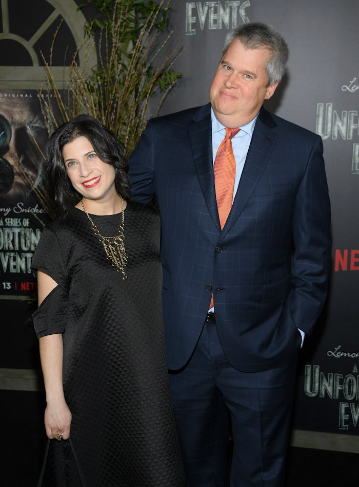 Lemony Snicket & Lisa Brown posing for a photo