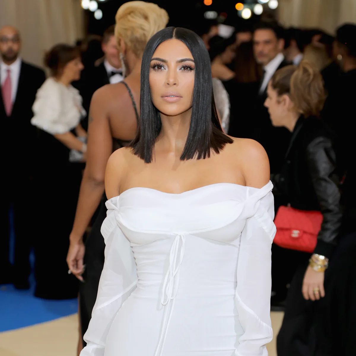 kim kardashian white off shoulder dress White Kim Kardashian (Kim K) One Shoulder Fit Dress Flare Prom Best Re Hoprom