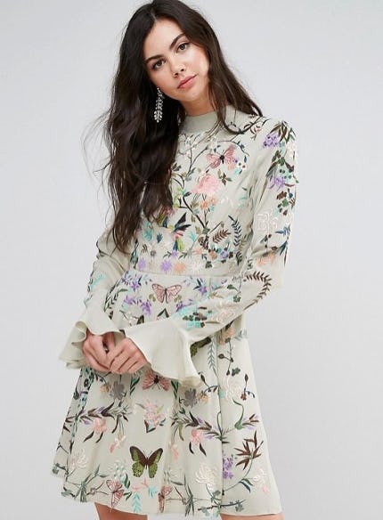embroidered peasant dress