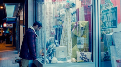 "Master of None" scene with a character looking at a shop window