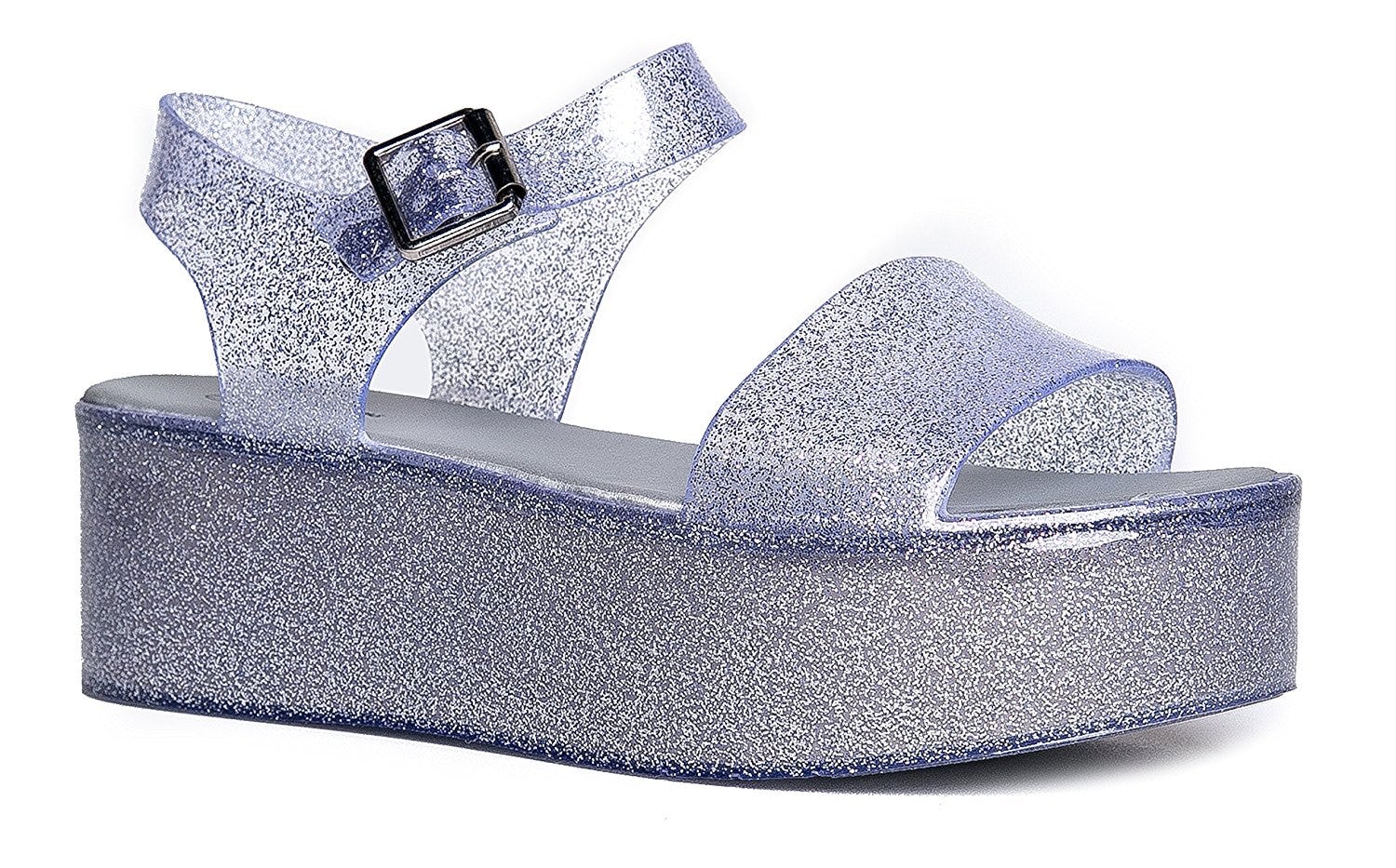 Platform on sale jellies glitter