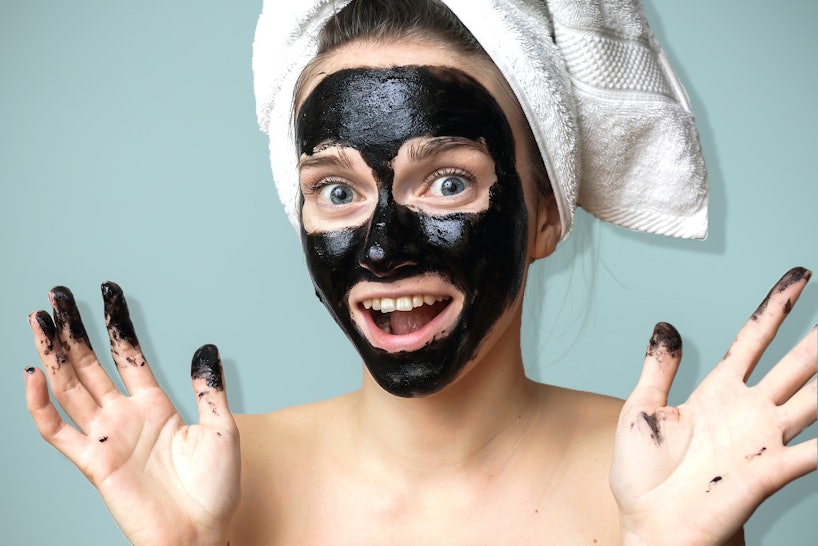 Charcoal peel off mask for dry skin