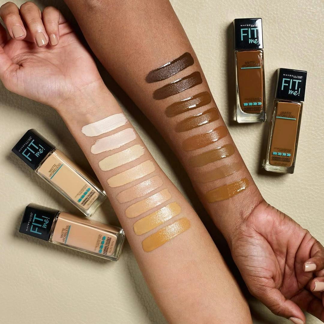 Maybelline Fit Me Foundation Shades Chart