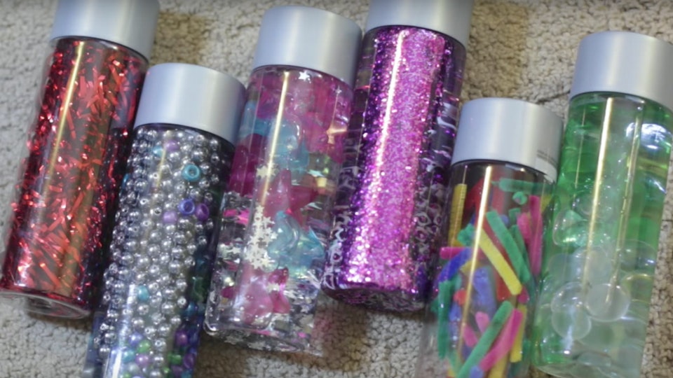 sensory bottles purple