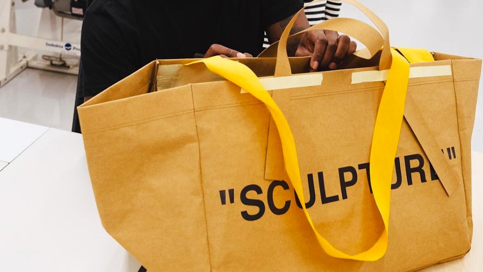 An IKEA x Off-White Bag Is Happening, According To This Instagram Photo Featuring Virgil Abloh