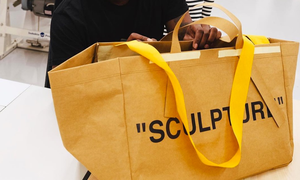 An IKEA x Off-White Bag Is Happening, According To This Instagram Photo Featuring Virgil Abloh