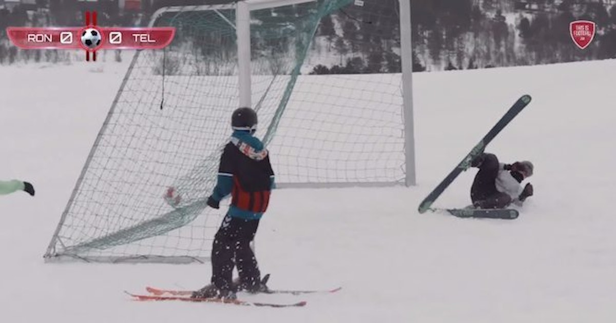 Playing Soccer While Skiing Down A Mountain Results In One Epic Game