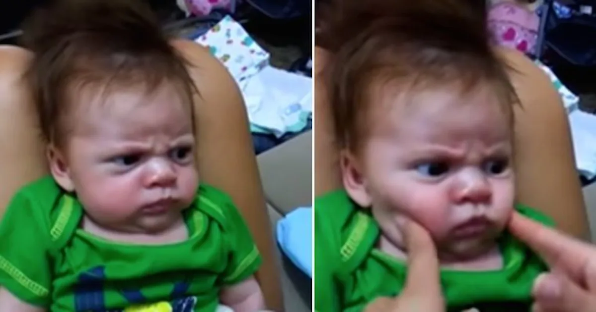 Most Rude Baby The Angriest Baby Ever Is Totally Crushing His Resting B*tch Face (Video)