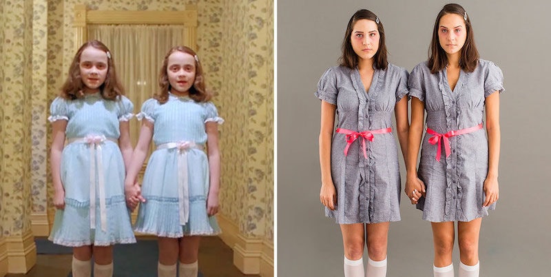 The Shining Twin Sister Scary Halloween Fancy Dress Costume 