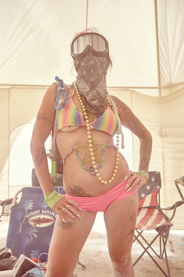 Burning Man GIANT BRA interrupts BLOG