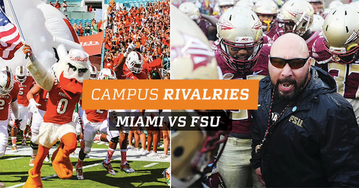 Miami Rivalries Football Campus Rivalries: How The Miami And FSU Experiences Compare