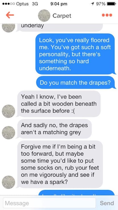 This Carpet Pun War On Tinder Is The Best Thing You Ll See Today Photos This Carpet Pun War On Tinder Is The Best Thing You Ll See Today Photos