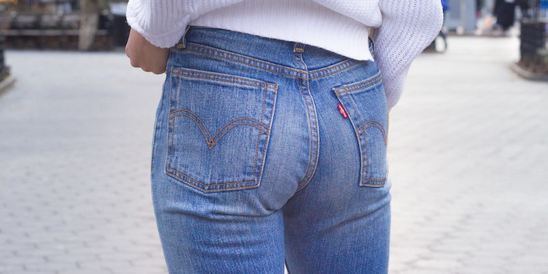 Wearing Kylie Jenner's Wedgie Jeans