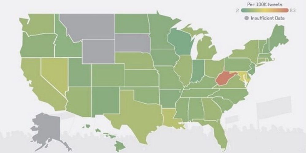Here Are The Most And Least Racist States, According To Twitter