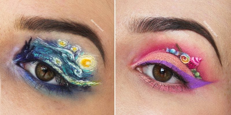 This Incredible Makeup Artist Paints Tiny Masterpieces On Her Eyelids