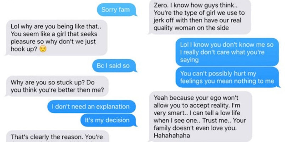 Woman Shares Vicious Texts She Got After Refusing To Have Sex With This Guy