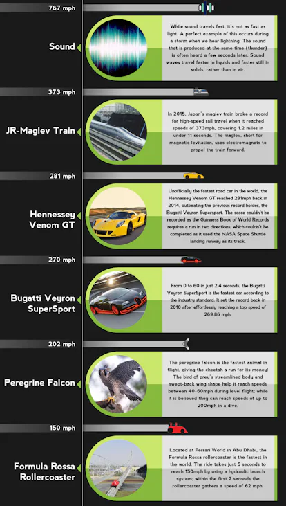 This Infographic Shows You The 18 Fastest Things In The World