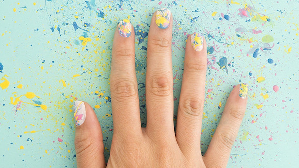 This Diy Splatter Paint Nail Art Is The Must Try Manicure Of The Summer