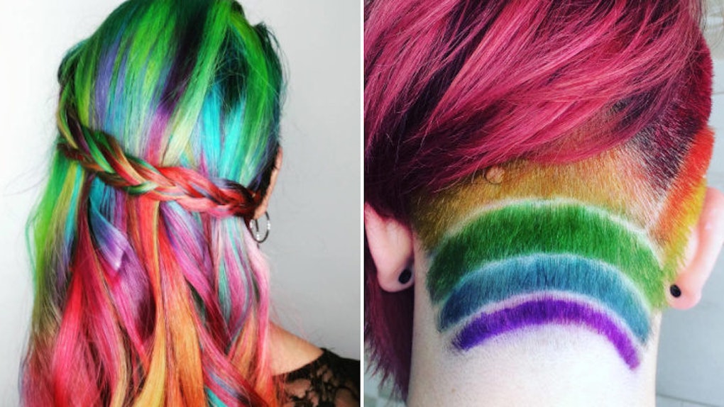 People Are Dyeing Their Hair Gorgeous Rainbow Colors To Celebrate