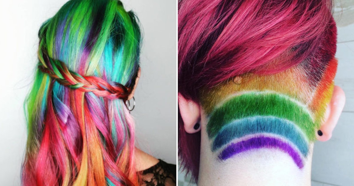 People Are Dyeing Their Hair Gorgeous Rainbow Colors To Celebrate