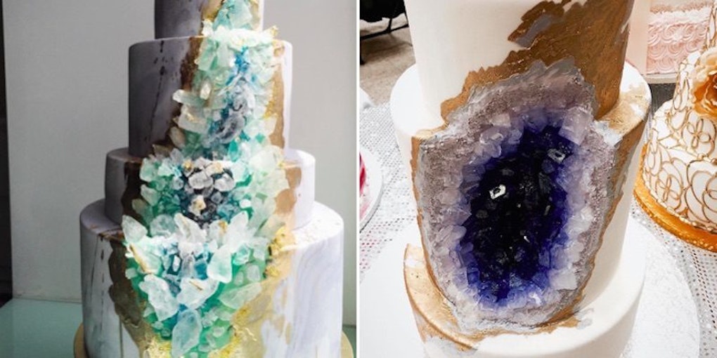 Geode Wedding  Cakes  Is A New Trend That Literally Rocks