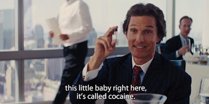 Cocaine in "The Wolf of Wall Street"