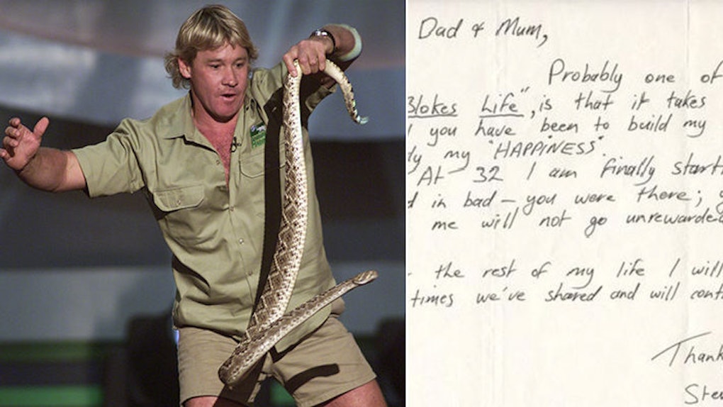 Steve Irwin's Parents Found This Heartbreaking Letter After He Died