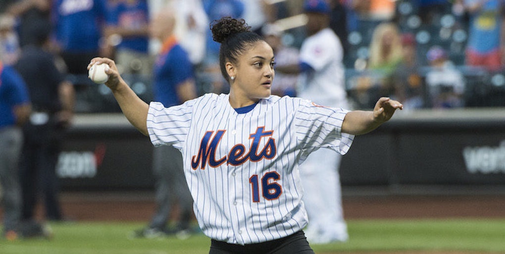 Laurie Hernandezs Mets Game Pitch Was Straight Out Of An Action Film