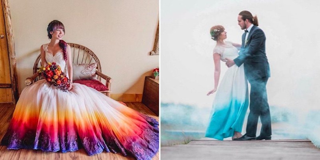 Women Love Dip Dye Wedding Dresses And You Can Diy
