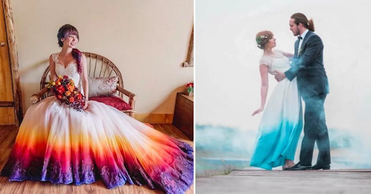 Women Love Dip-Dye Wedding Dresses, And You Can DIY Women Love Dip-Dye Wedding Dresses, And You Can DIY