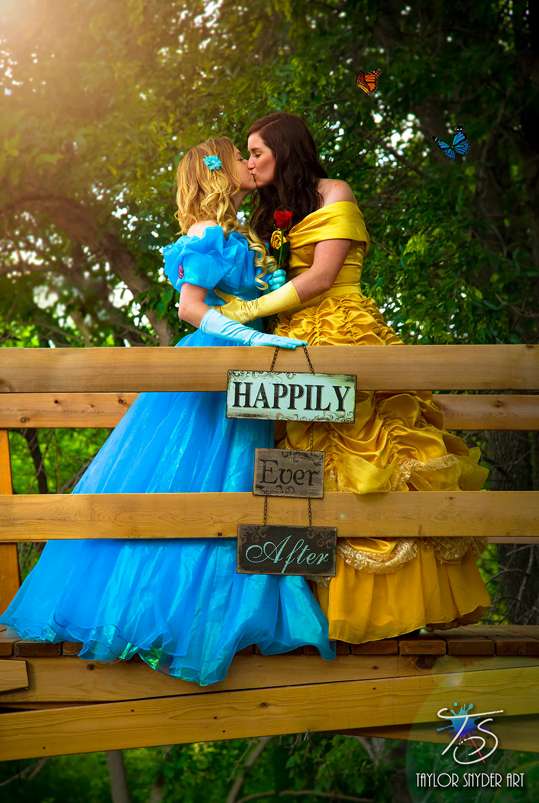 Lesbian Couple Turns Into Disney Princesses For Dreamy Engagement Photos