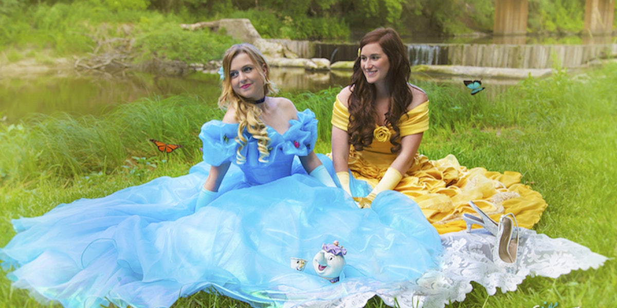 Cinderella Disney Princess Lesbian Porn - Lesbian Couple Turns Into Disney Princesses For Dreamy Engagement Photos