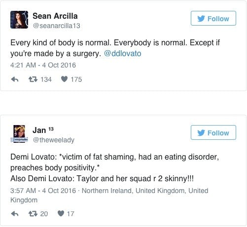 Demi Lovato BodyShamed Taylor Swift's Squad And Fans Are Furious
