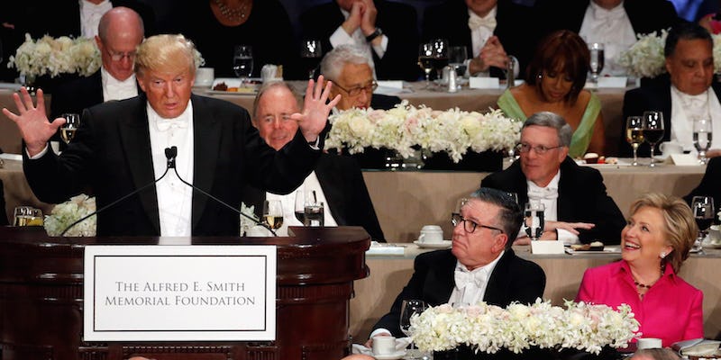 Donald Trump Booed At Al Smith Charity Dinner For Bad Jokes