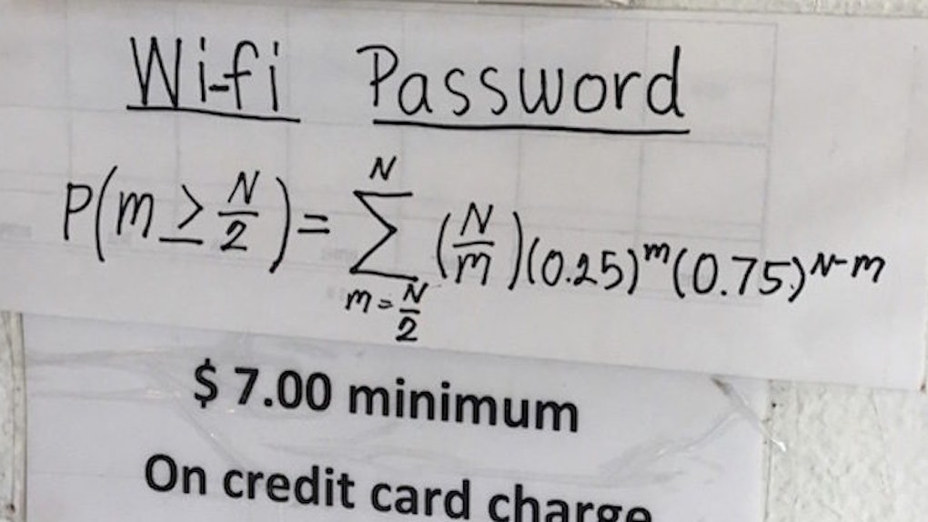 Restaurant S Math Problem Is Only Way To Get On Its Wifi