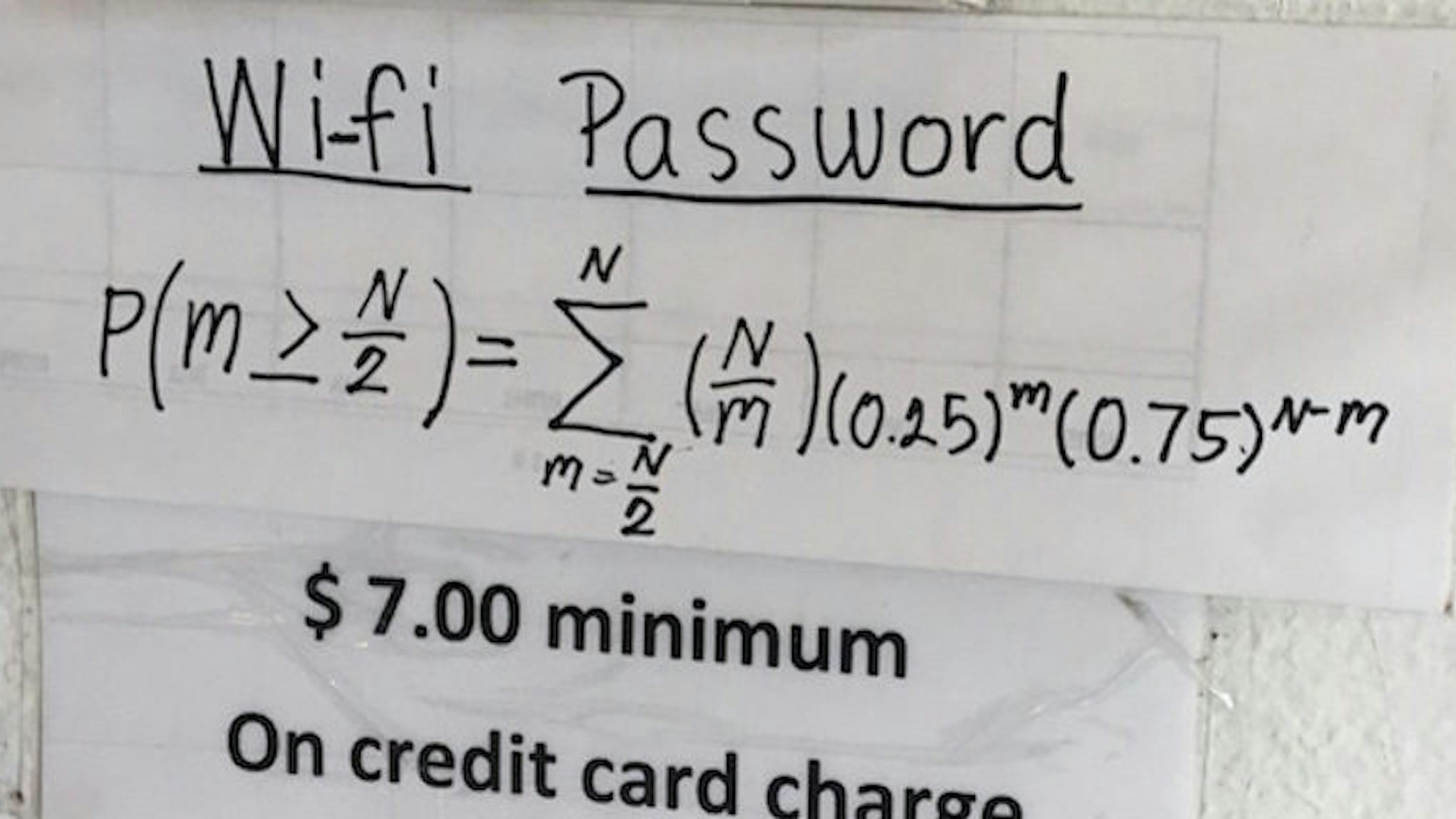 Restaurant's Math Problem Is Only Way To Get On Its WiFi
