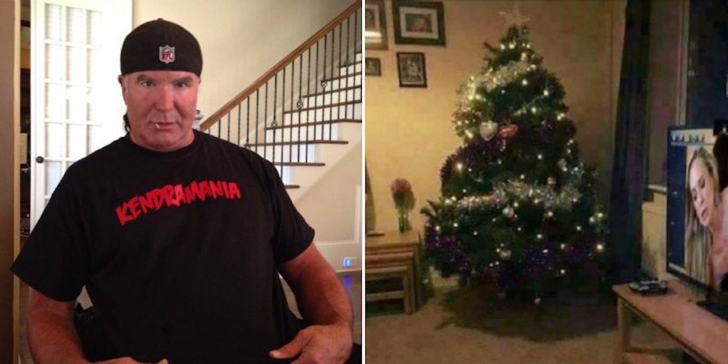 Christmas - WWE Star Has Porn On TV In Christmas Tree Pic