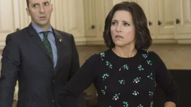 Selina Meyer delivering one of her iconic humorous political quotes