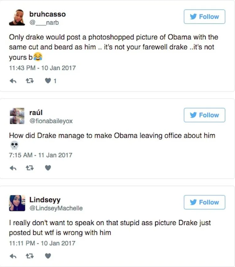 Drake Posts Instagram Meme Of President Barack Obama