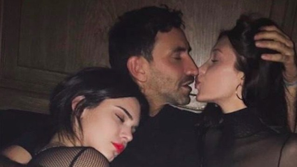 bella hadid guy kissing weeknd kisses instagram another daily