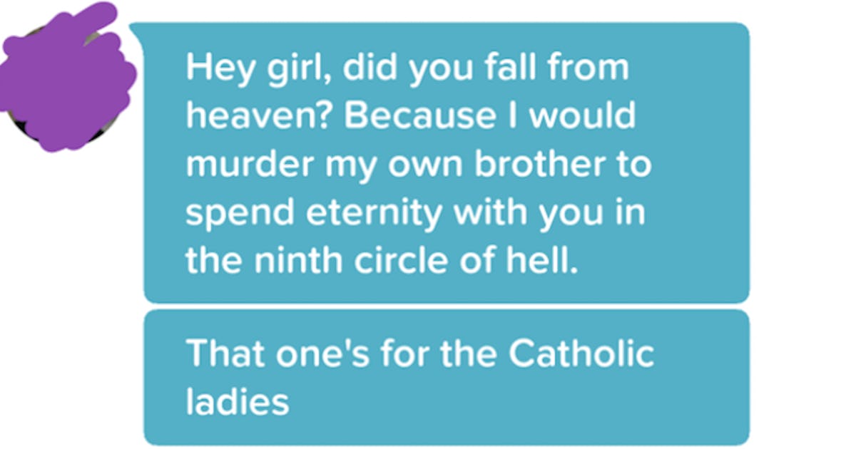 Guy Uses Hilariously Bad Pick Up Lines On Tinder Match Guy Uses Hilariously Bad Pick Up Lines On Tinder Match