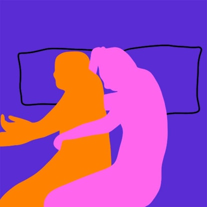 This cuddling position involves spooning. Here's what it means for your relationship.