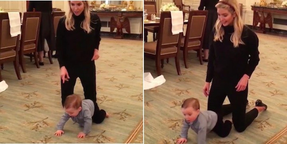 Ivanka Trump's Son Crawls For The First Time In White House